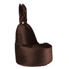 Кресло-мешок BUNNY TREND для детей из велюровой ткани - коричневый цена и информация | Кресла-мешки и пуфы | 220.lv