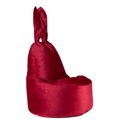 Кресло-мешок BUNNY TREND для детей из велюровой ткани - красный цена и информация | Кресла-мешки и пуфы | 220.lv