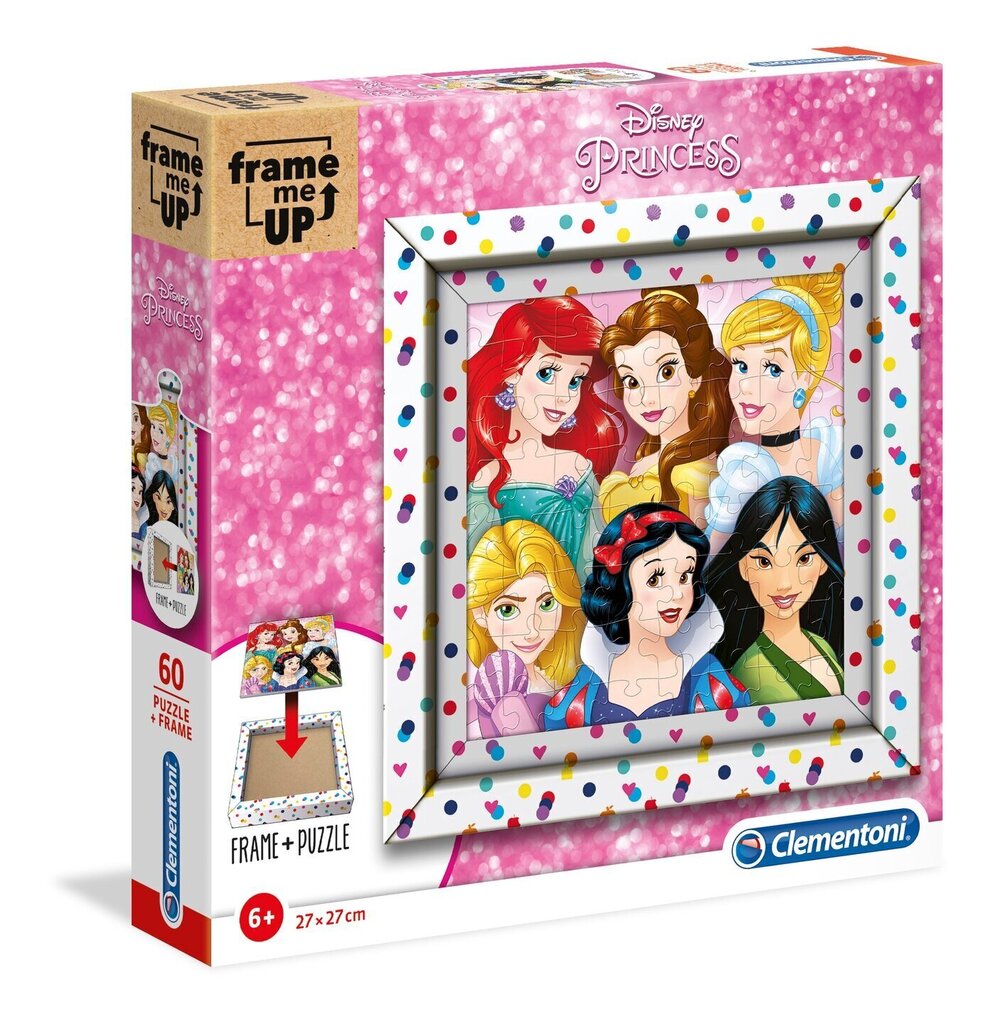 Puzle ar rāmīti Clementoni Disney Princess, 60 d. цена и информация | Puzles, 3D puzles | 220.lv