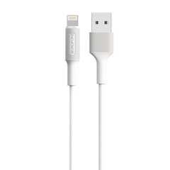 USB kabelis Borofone BX1 Lightning 1.0m balts cena un informācija | Savienotājkabeļi | 220.lv