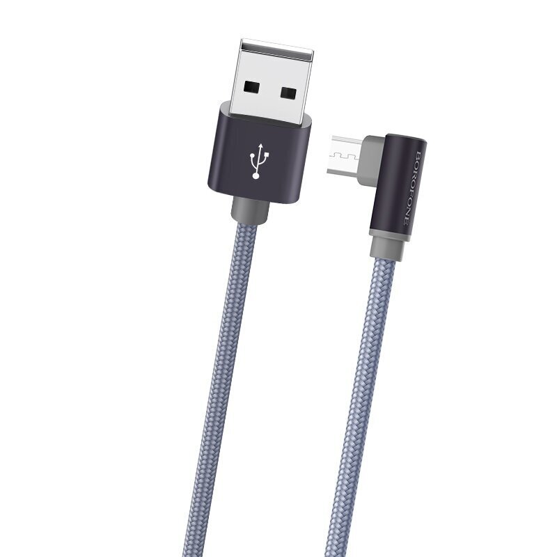 USB kabelis Borofone BX26 micro USB 1.0m metāla pelēks цена и информация | Savienotājkabeļi | 220.lv