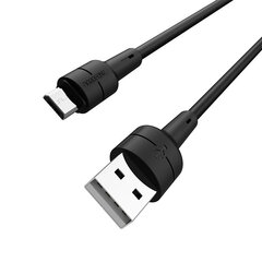 USB кабель Borofone BX30 microUSB 1.0 м, силиконовый черный цена и информация | Кабели для телефонов | 220.lv