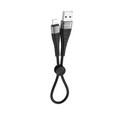 USB кабель Borofone BX32 Lightning 0.25 м, черный цена и информация | Кабели для телефонов | 220.lv