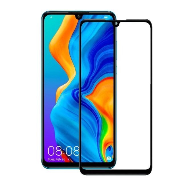 MyScreen Diamond Edge 2.5D FULL GLUE 0.33mm Stikls priekš Huawei P30 Pilna izmēra ar Melnu rāmi cena un informācija | Telefonu vāciņi, maciņi | 220.lv