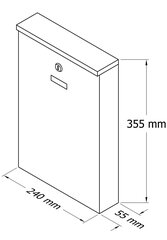 Pastkastīte PD 955, Antracīts Melns Melns цена и информация | Почтовые ящики, номерные знаки для домов | 220.lv