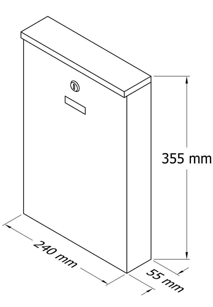 Pastkastīte PD 955, Antracīts Melns Melns цена и информация | Pastkastītes, mājas numuri | 220.lv