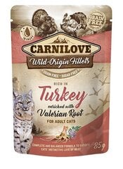 Carnilove Turkey Valeriana 85g Kaķiem cena un informācija | Konservi kaķiem | 220.lv