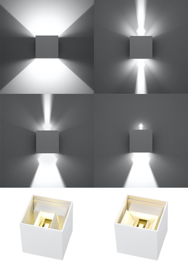 Sollux sienas lampa Luca White LED cena un informācija | Sienas lampas | 220.lv