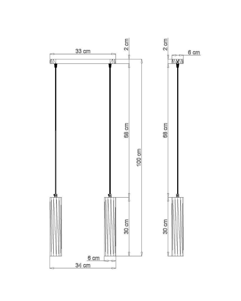 Sollux piekaramā lampa Lino 2 Wood cena un informācija | Piekaramās lampas | 220.lv