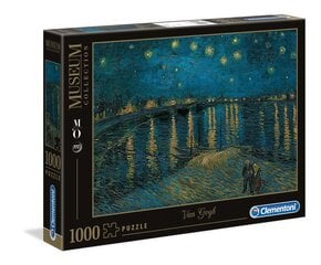 Puzle Clementoni Museum Collection Van Gogh Zvaigžņota nakts virs Ronas, 1000 d. цена и информация | Пазлы | 220.lv