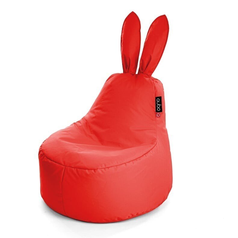 Bērnu sēžammaiss Qubo™ Baby Rabbit, gobelēns, sarkans cena un informācija | Sēžammaisi, klubkrēsli, pufi bērniem | 220.lv