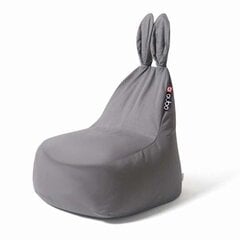 Кресло-мешок Qubo™ Baby Rabbit Aqua, бархат, серое цена и информация | Детские диваны, кресла | 220.lv