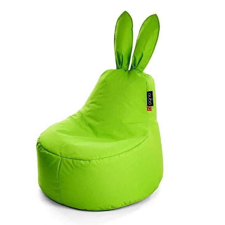 Bērnu sēžammaiss Qubo™ Baby Rabbit, gobelēns, gaiši zaļš цена и информация | Sēžammaisi, klubkrēsli, pufi bērniem | 220.lv