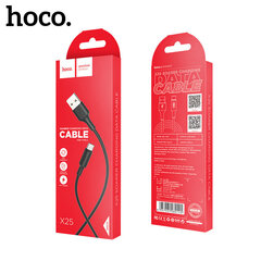 Savienotājkabelis USB cable Hoco X25 Type-C 1.0 m Melns cena un informācija | Savienotājkabeļi | 220.lv