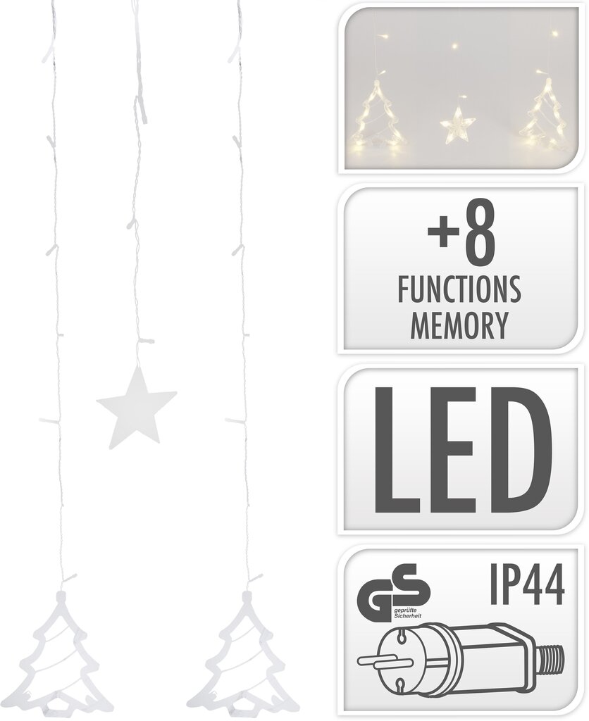 Ziemassvētku virtene, 138 LED цена и информация | Ziemassvētku lampiņas, LED virtenes | 220.lv
