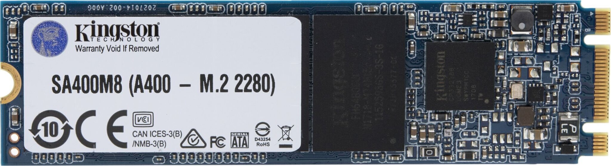 Kingston SA400M8/480G цена и информация | Iekšējie cietie diski (HDD, SSD, Hybrid) | 220.lv