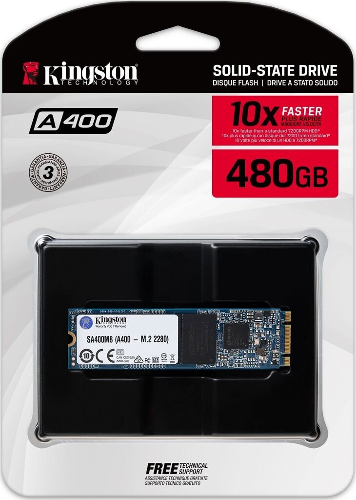 Kingston SA400M8/480G цена и информация | Iekšējie cietie diski (HDD, SSD, Hybrid) | 220.lv