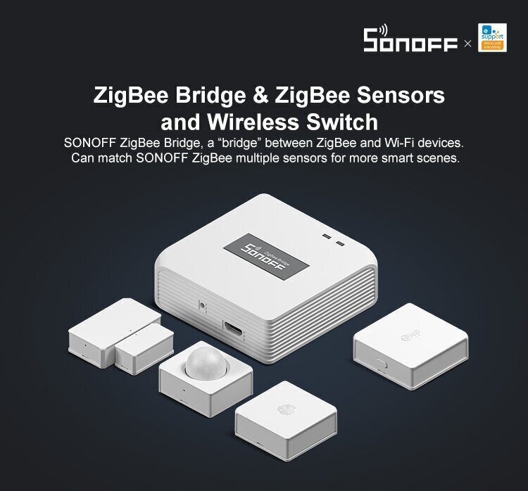 SONOFF ZigBee Bridge - interfeiss starp ZigBee un Wi-Fi ierīcēm цена и информация | Drošības sistēmas, kontrolieri | 220.lv