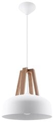 Sollux piekaramā lampa Casco 1 White/Natural wood cena un informācija | Piekaramās lampas | 220.lv