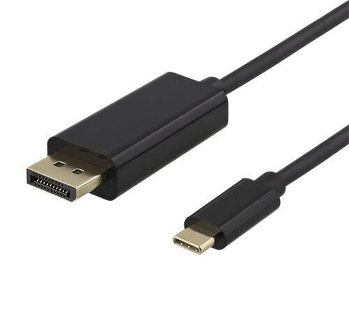 Deltaco USBC-DP200, USB-C, DisplayPort, 2m цена и информация | Kabeļi un vadi | 220.lv