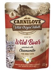 Carnilove Wild Boar Chamomile 85g Kaķiem cena un informācija | Konservi kaķiem | 220.lv
