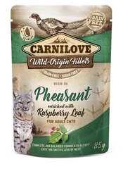 Carnilove Pheasant Raspberry Leaves 85g Kaķiem цена и информация | Консервы для котов | 220.lv