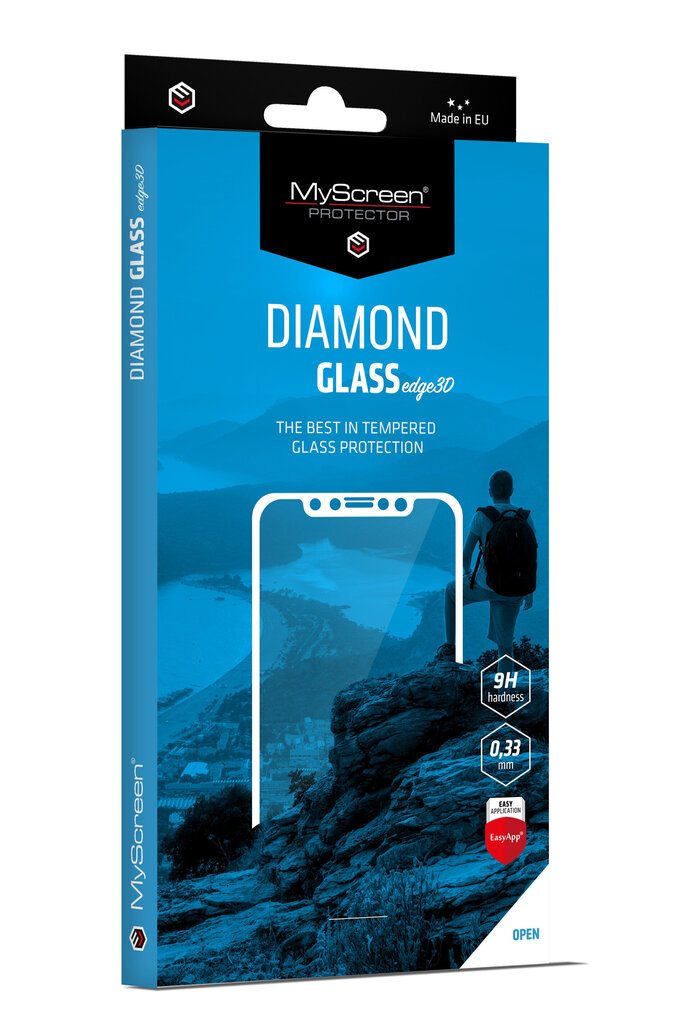 LCD aizsargstikls MyScreen Diamond Edge 3D Apple iPhone 6/6S melns cena un informācija | Ekrāna aizsargstikli | 220.lv