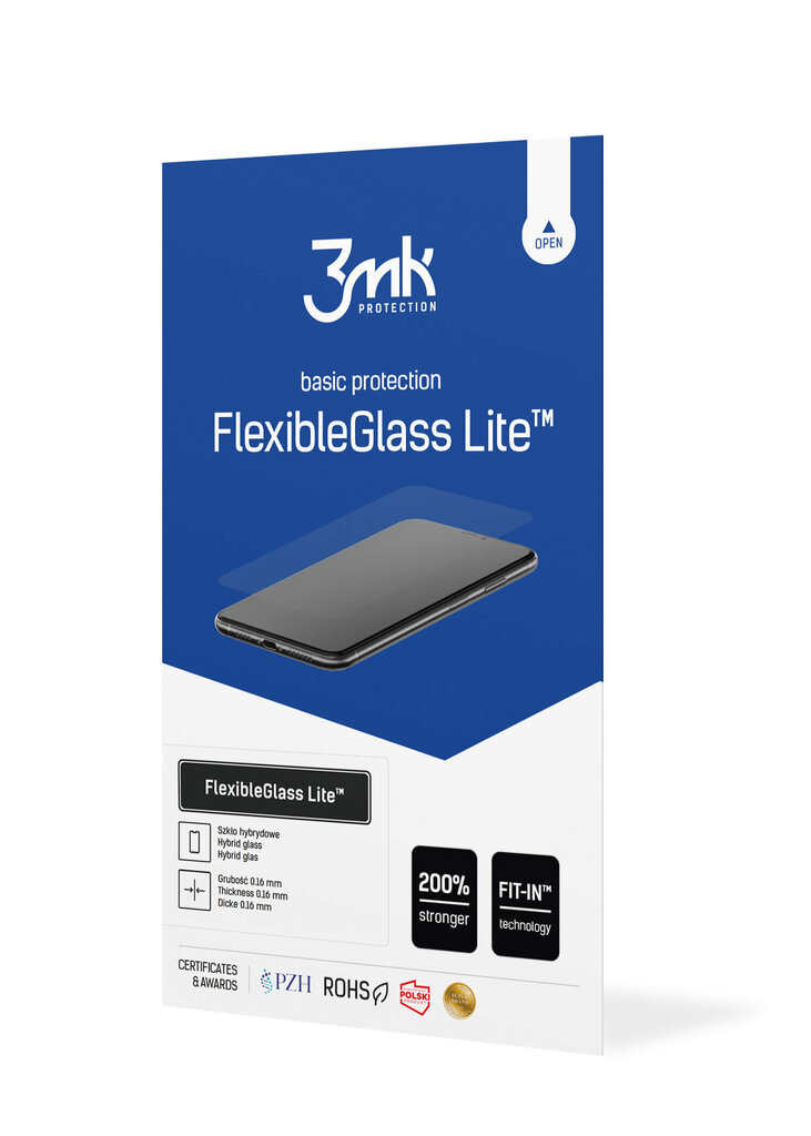 LCD aizsargplēve 3MK Flexible Glass Lite Huawei P20 Pro cena un informācija | Ekrāna aizsargstikli | 220.lv