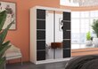 Skapis ADRK Furniture Nordic, balts/melns цена и информация | Skapji | 220.lv