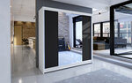 Skapis ADRK Furniture Balance, balts/melns