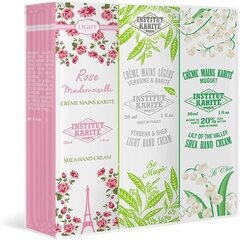 Дорожный крем для рук Institut Karite Paris Shea: Lilly of Valey 30 мл + Rose Mlle 30 мл + Vervbena 30 мл цена и информация | Кремы, лосьоны для тела | 220.lv