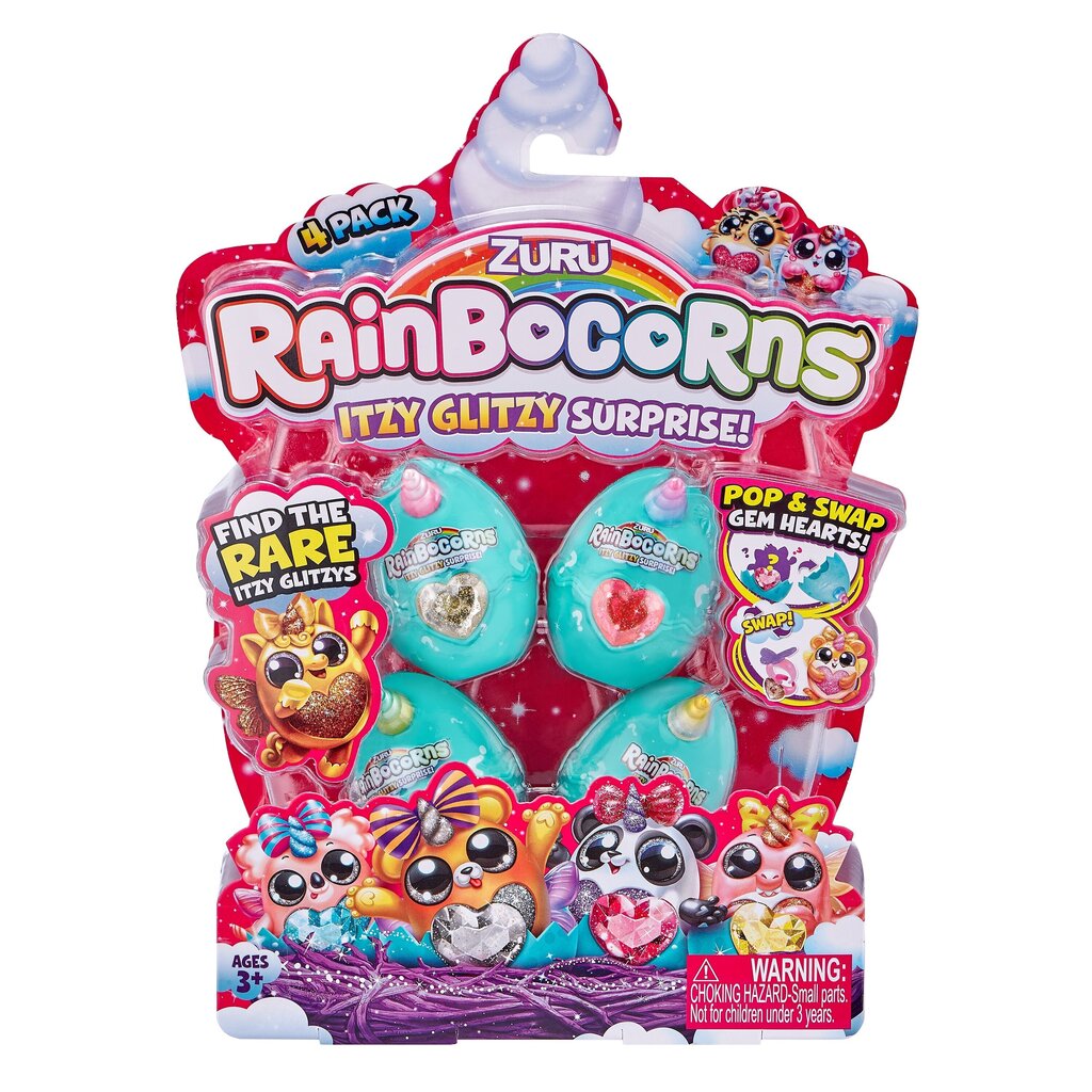 Figūriņu komplekts Rainbocorns Itzy Glitzy Surprise 4-pack цена и информация | Rotaļlietas meitenēm | 220.lv