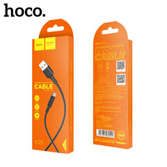 USB кабель Hoco X25 microUSB 1.0 м, черный цена и информация | Кабели для телефонов | 220.lv
