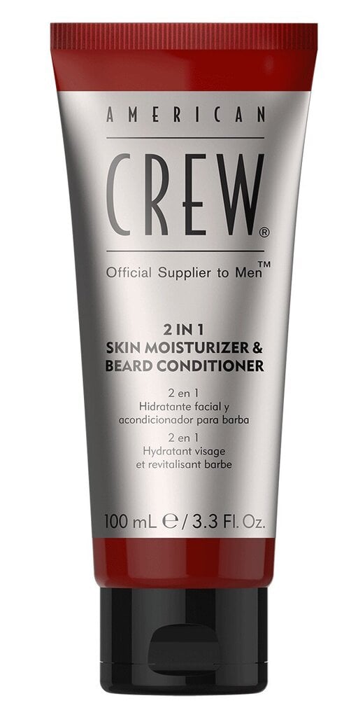 Ādas mitrinātājs un bārdas kondicionieris vīriešiem American Crew 2-in-1 Moisturizer 100 ml cena un informācija | Skūšanās piederumi, kosmētika | 220.lv