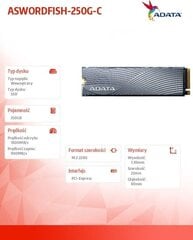 ADATA ASWORDFISH-250G-C cena un informācija | Iekšējie cietie diski (HDD, SSD, Hybrid) | 220.lv