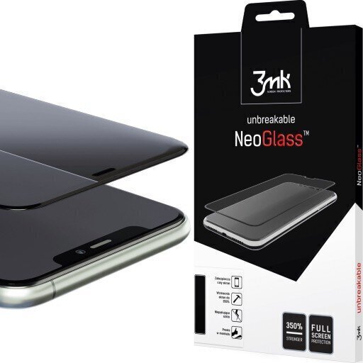 LCD aizsargstikls 3MK Neo Glass Apple iPhone XR/11 melns cena un informācija | Ekrāna aizsargstikli | 220.lv