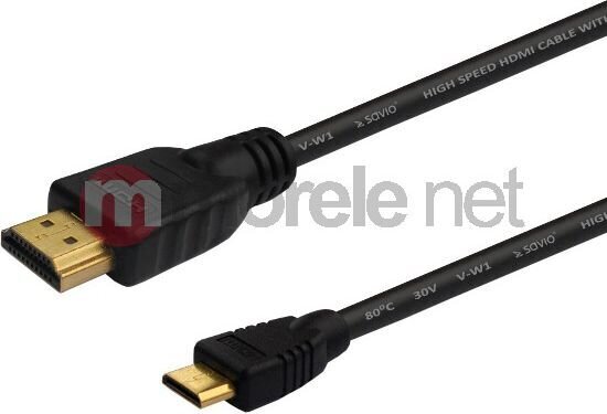 SavioCL09, Mini HDMI/HDMI, 1.5 m cena un informācija | Kabeļi un vadi | 220.lv