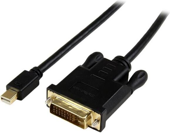 Mini DisplayPort uz DVI Adapters Startech MDP2DVIMM6BS Melns 1,9 m cena un informācija | Kabeļi un vadi | 220.lv