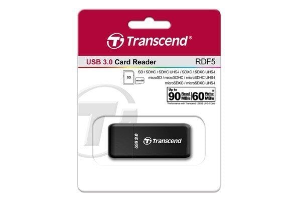 MEMORY READER FLASH USB3 BLACK/TS-RDF5K TRANSCEND cena un informācija | Adapteri un USB centrmezgli | 220.lv