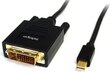 Mini DisplayPort uz DVI Adapters Startech MDP2DVIMM6 (1,8 m) Melns 1.8 m цена и информация | Kabeļi un vadi | 220.lv