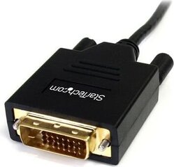 Mini DisplayPort uz DVI Adapters Startech MDP2DVIMM6 (1,8 m) Melns 1.8 m cena un informācija | Kabeļi un vadi | 220.lv