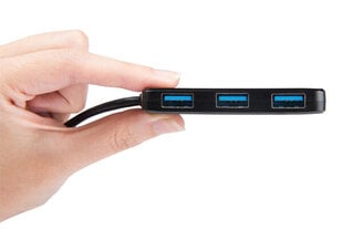 I/O HUB USB3.1 4PORT/TS-HUB2K TRANSCEND цена и информация | Адаптеры и USB разветвители | 220.lv