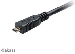 Akasa AK-CBHD09-25BK, HDMI/Micro HDMI, 20 cm cena un informācija | Kabeļi un vadi | 220.lv