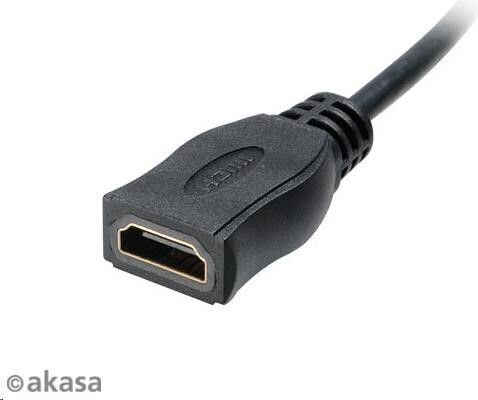 Akasa AK-CBHD09-25BK, HDMI/Micro HDMI, 20 cm цена и информация | Kabeļi un vadi | 220.lv