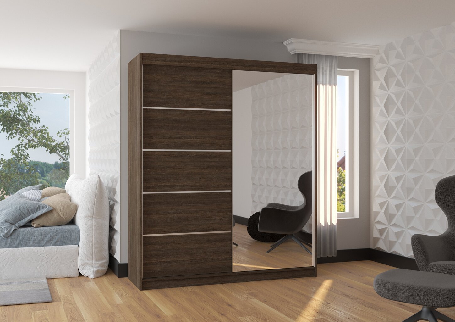 Skapis ADRK Furniture Caro, brūns цена и информация | Skapji | 220.lv