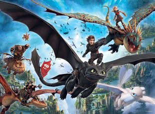 Puzle Ravensburger Kā pieradināt pūķi (How to train your dragon), 100 d. cena un informācija | Puzles, 3D puzles | 220.lv