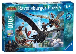 Puzle Ravensburger Kā pieradināt pūķi (How to train your dragon), 100 d. cena un informācija | Puzles, 3D puzles | 220.lv