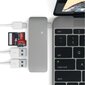 Satechi USB-C Pass Through USB Hub, 3 in 1 sadalītājs. Savietojams ar jaunajiem MacBook, kas ļauj uzlādēt, pelēks cena un informācija | Adapteri un USB centrmezgli | 220.lv