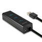 AXAGON HUE-S2BL 4x USB3.0 Charging Hub 1.2m Cable, MicroUSB Charging цена и информация | Adapteri un USB centrmezgli | 220.lv