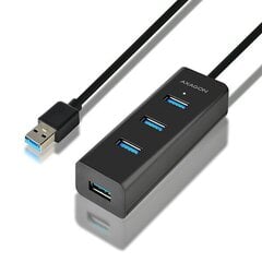 AXAGON HUE-S2BL 4x USB3.0 Charging Hub 1.2m Cable, MicroUSB Charging цена и информация | Адаптеры и USB разветвители | 220.lv